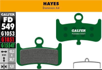Galfer GALFER Brake Pad FD549 Pro "Hayes Dominion A4", grün