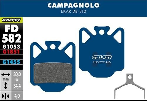Galfer GALFER Brake Pad FD582 Road "Campagnolo Ekar", blau