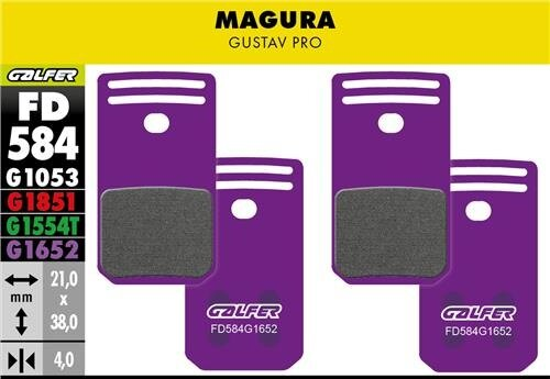 Galfer GALFER Brake Pad FD584 E-Bike "Magura Gustav Pro", violett