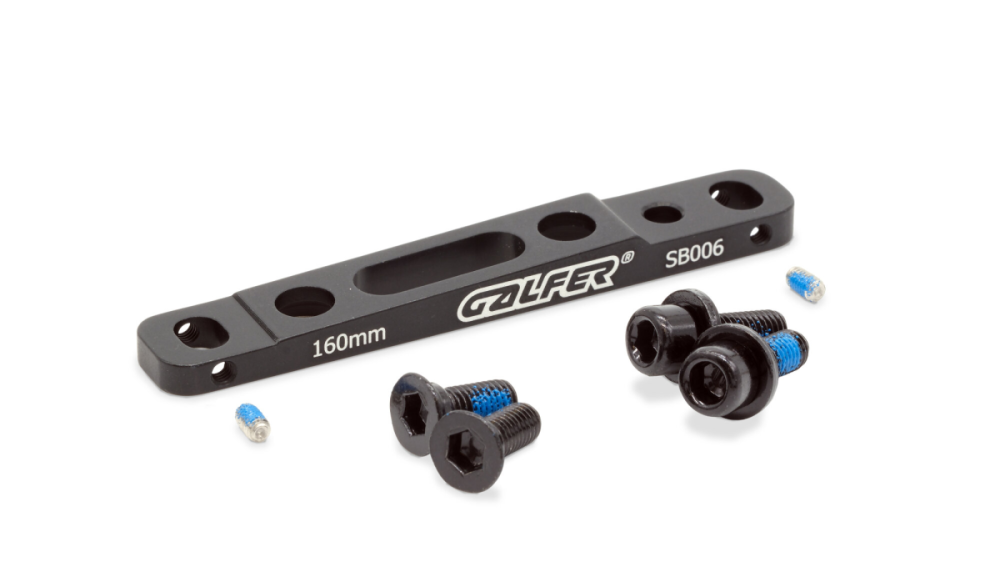 Galfer GALFER Bremssattel Adapter für Flat Mount, Front, 140/160mm, SB006, schwarz