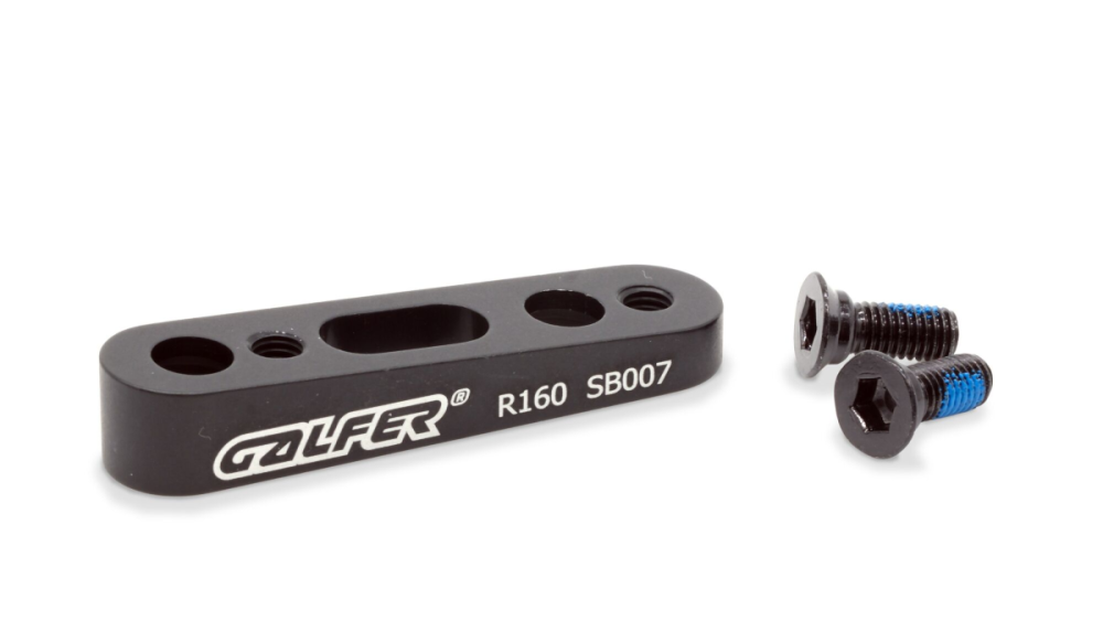 Galfer GALFER Bremssattel Adapter für Flat Mount, Hinterrad, 140/160mm, SB007, schwarz