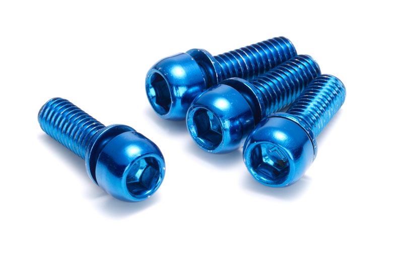 Reverse Components REVERSE Disc "Brake bolt" set, 4pc/set M6 blue, blau
