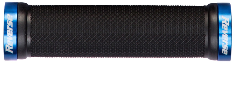 Reverse Components REVERSE Grip "Classic 29" black / Clamp rings blue, schwarz / blau