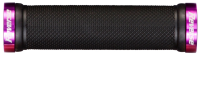 Reverse Components REVERSE Grip "Classic 29" black / Clamp rings purple, schwarz / lila