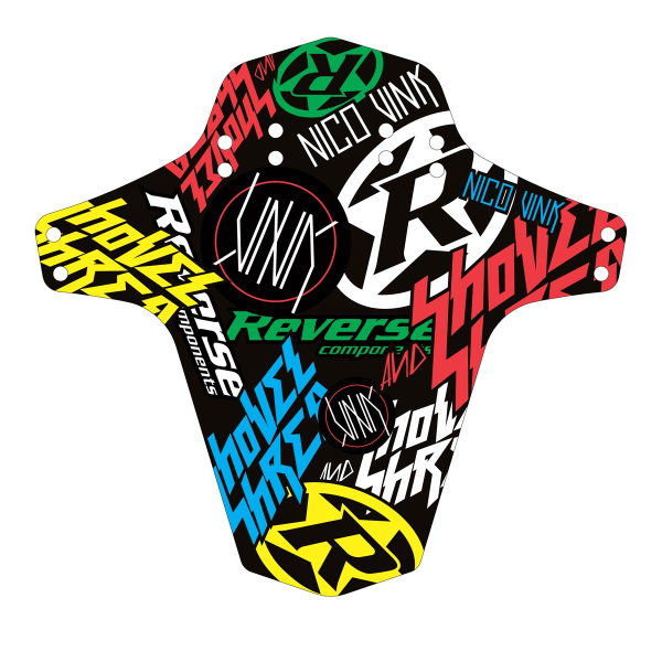 Reverse Components REVERSE "Mud Fender" Nico Vink Stickerbomb colored, 267 x 251 mm (Breite x Höhe)