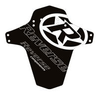 Reverse Components REVERSE "Mud Fender" Reverse Logo black / white, 267 x 251 mm (Breite x Höhe)