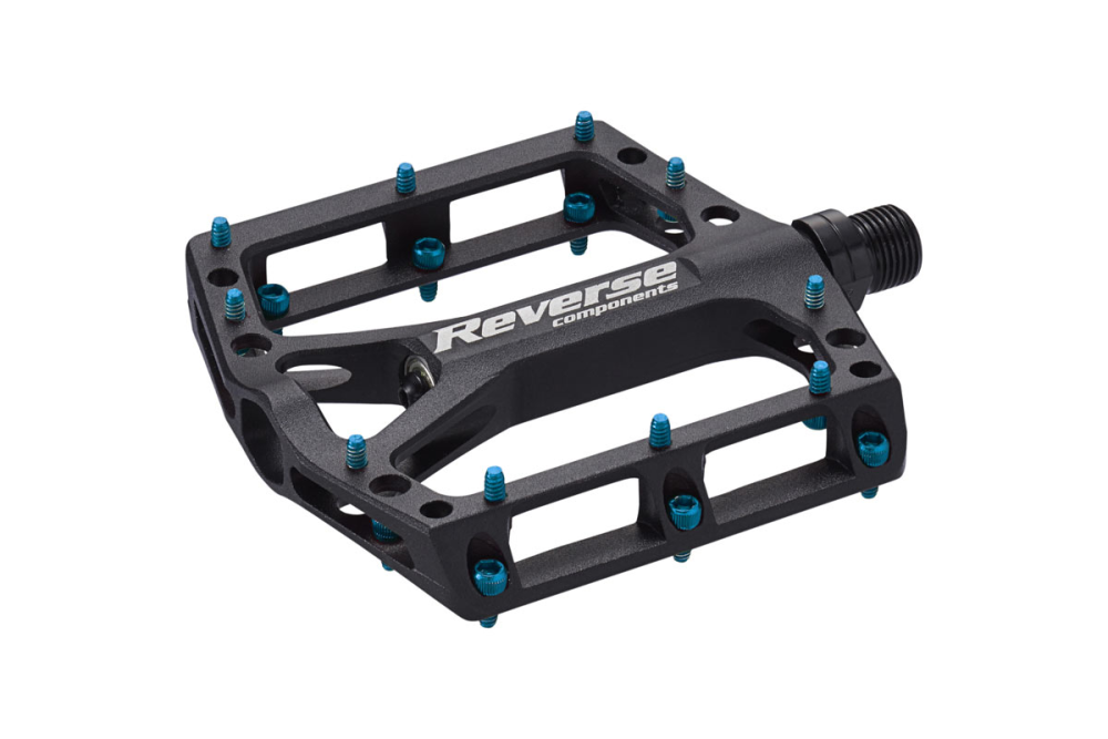 Reverse Components REVERSE Pedal "Black one" black / light blue 325g, schwarz / hellblau