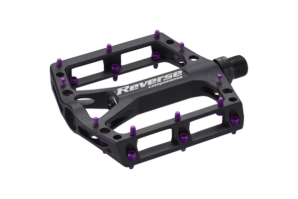 Reverse Components REVERSE Pedal "Black one" black / purple 325g, schwarz / lila