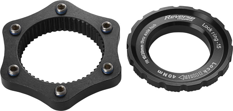 Reverse Components REVERSE Adapter Center Lock black, schwarz
