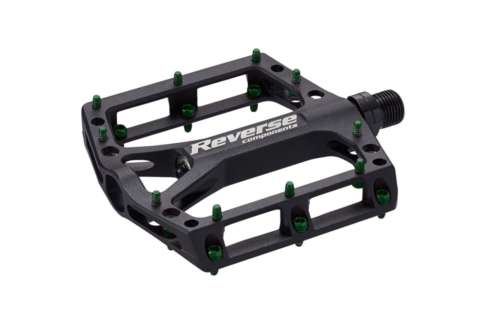 Reverse Components REVERSE Pedal "Black one" black / dark green 325g, schwarz / dunkelgrün