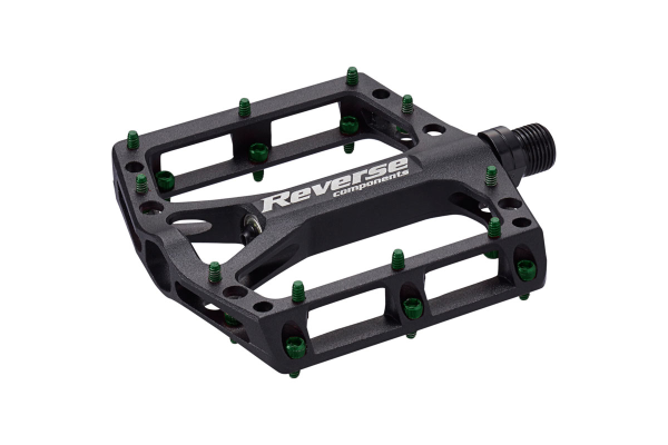 Reverse Components REVERSE Pedal "Black one" black / dark green 325g, schwarz / dunkelgrün