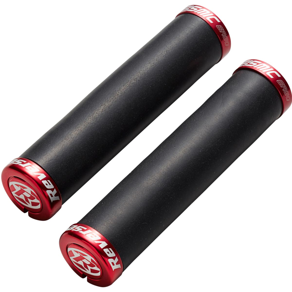 Reverse Components REVERSE Grip "Seismic ERGO Ø32mm" black / Clamp rings red