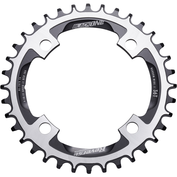 Reverse Components REVERSE Chainring "Black One" Narrow Wide 36 Zähne, schwarz