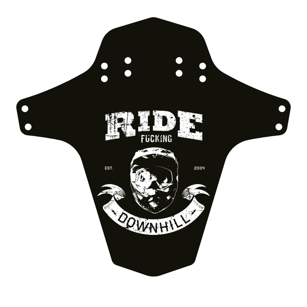 Reverse Components REVERSE "Mud Fender" Ride Fucking Downhill black / white, 267 x 251 mm (Breite x Höhe)