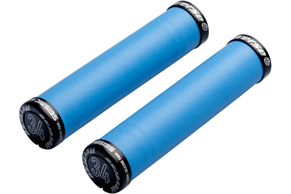 Reverse Components REVERSE Grip Seismic ERGO Ø34mm blue / Clamp rings black