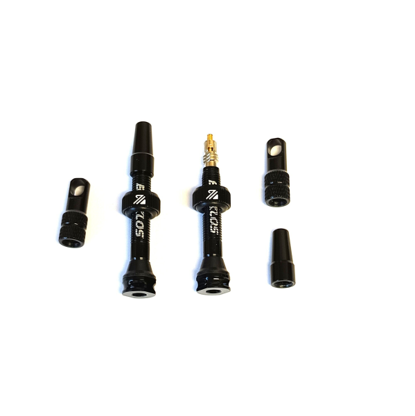 Bucklos BUCKLOS 40mm Tubeless-Ventile aus Aluminium mit Presta Ventil schwarz