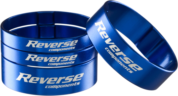 Reverse Components REVERSE Spacer Set Ultra-light 1 1/8", (2x5mm 2x10mm) dunkelblau