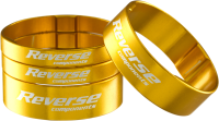 Reverse Components REVERSE Spacer Set Ultra-light 1 1/8", (2x5mm 2x10mm) gold
