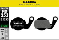 Galfer GALFER Brake Pad FD253 Performance "Magura Marta / Marta SL", schwarz