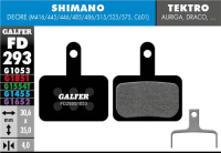 Galfer GALFER Brake Pad FD293 Performance "Shimano M4050/M486/M447/M395/Tektro Auriga/Drago", schwarz