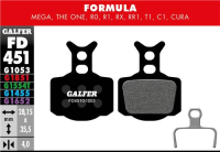 Galfer GALFER Brake Pad FD451 Performance "Formula The One / RO / R1 / RX / Mega", schwarz