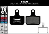 Galfer GALFER Brake Pad FD513 Performance "SRAM Level T, TL", schwarz