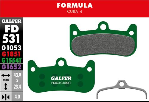 Galfer GALFER Brake Pad FD531 Pro "Formula Cura 4", grün