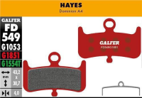 Galfer GALFER Brake Pad FD549 Advanced "Hayes Dominion A4", rot