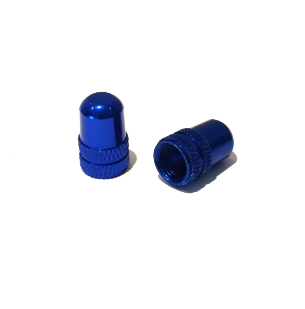 WIAN Bike and Parts Ventilkappe, CNC Aluminium Autoventile dunkelblau Paar