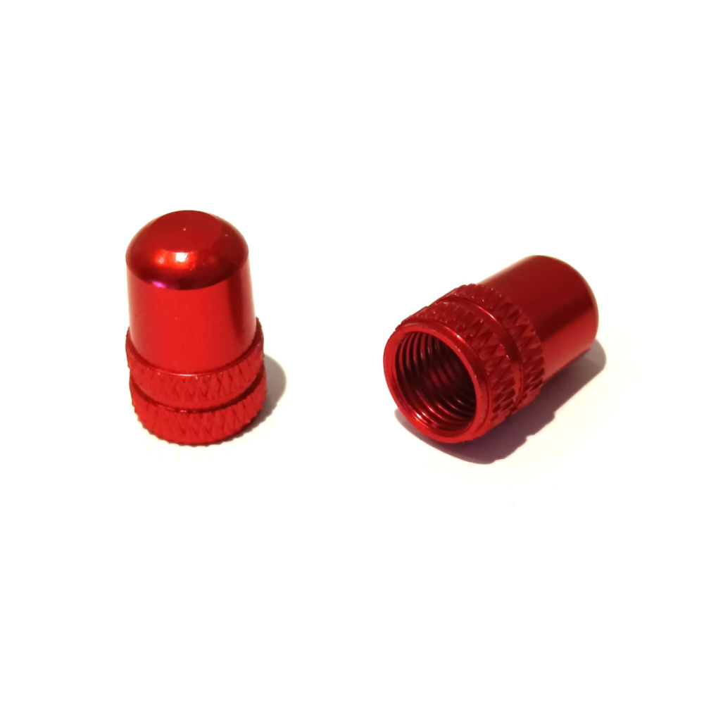 WIAN Bike and Parts Ventilkappe, CNC Aluminium Autoventile rot Paar