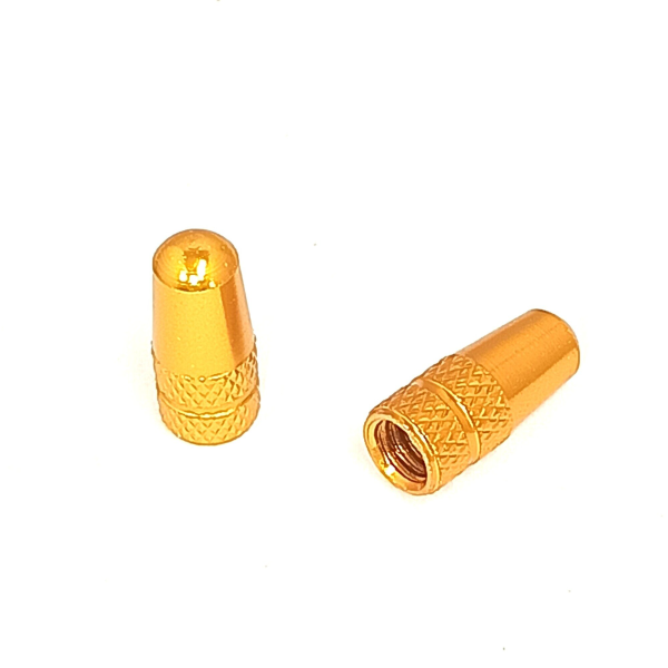 WIAN Bike and Parts Ventilkappe, CNC Aluminium Presta gold Paar