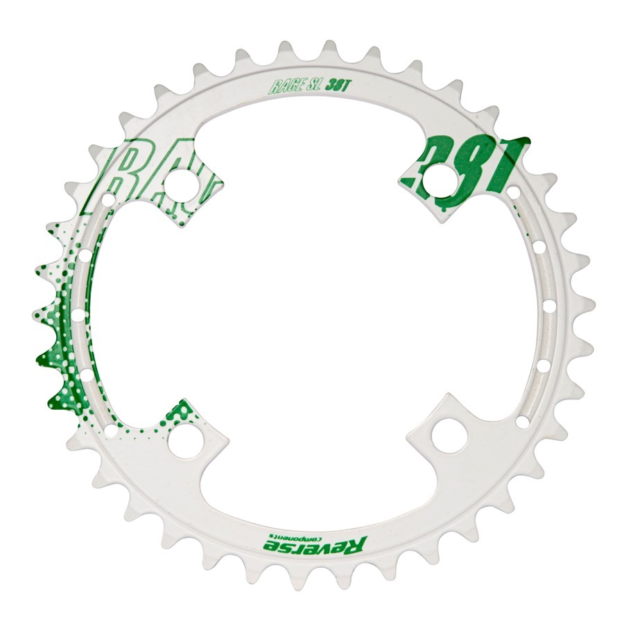 Reverse Components REVERSE Chainring "Style" 38 Zähne 104mm weiss/grün