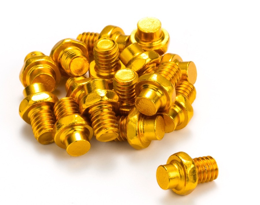 Reverse Components REVERSE Pedal Pin Alloy for Escape gold 16pc