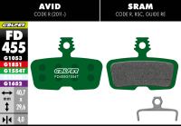 Galfer GALFER Brake Pad FD455 Pro "Avid Code 5,R ab 2011", grün