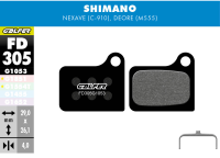 Galfer GALFER Brake Pad FD305 Performance "Shimano Nexave / M555, schwarz