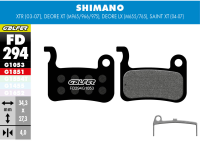 Galfer GALFER Brake Pad FD294 Performance "Shimano M966/M800/M775/M665/M596/S501", schwarz