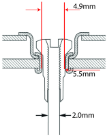 Sapim Speichennippel: 14G N9 (Aussen 4.9mm / Innen 2.0mm) Messing silber 14mm 100 Stück