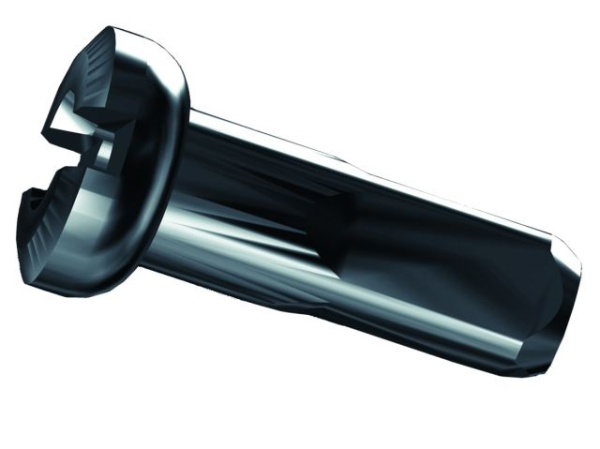 Sapim Speichennippel: 14G N9 AussenØ4.9mm / InnenØ2.0mm Messing schwarz 14mm 100 Stück
