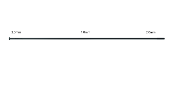 Sapim Einzelspeichen: Stück/Länge Straight Pull Race Ø 1.8-2.0-1.8mm, schwarz