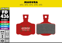 Galfer GALFER Brake Pad FD436 Advanced "Magura MT2,4,6,8", rot