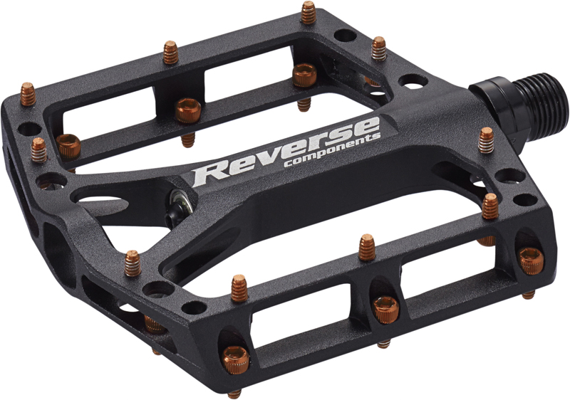 Reverse Components REVERSE Pedal "Black one" black / orange 325g, schwarz / orange