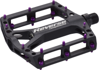 Reverse Components REVERSE Pedal "Black one" black / purple 325g, schwarz / lila