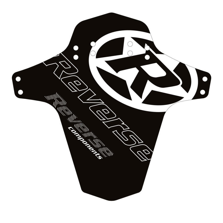 Reverse Components REVERSE "Mud Fender" Reverse Logo black / white, 267 x 251 mm (Breite x Höhe)
