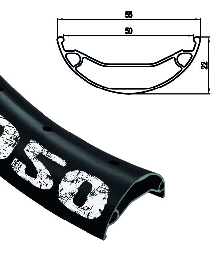Alexrims ALEXRIMS MD50, 27.5", 32 Hole, black, w/SSE
