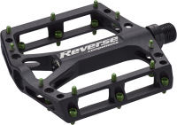 Reverse Components REVERSE Pedal "Black one" black / light green 325g, schwarz / hellgrün