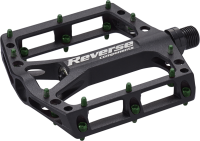 Reverse Components REVERSE Pedal "Black one" black / dark green 325g, schwarz / dunkelgrün