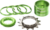 Reverse Components REVERSE Single Speed Kit with 7 Spacer, 13T Cog green, grün