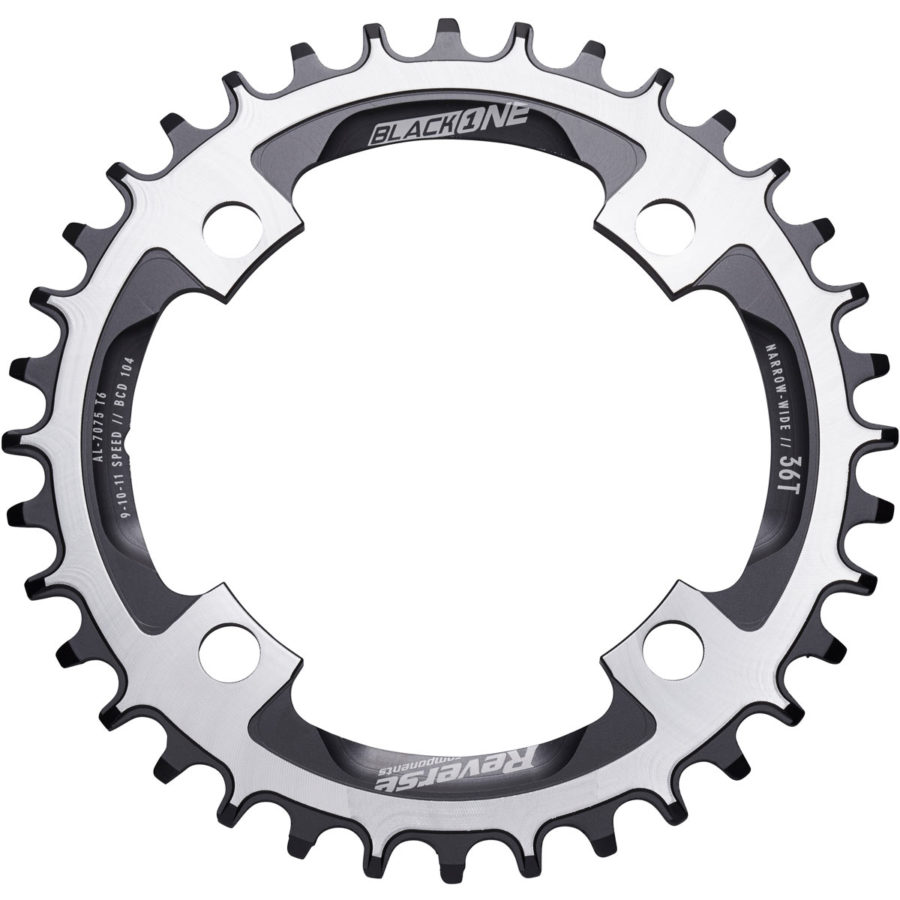 Reverse Components REVERSE Chainring "Black One" Narrow Wide 36 Zähne, schwarz