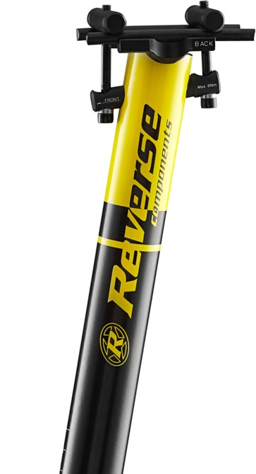 Reverse Components REVERSE Seatpost "Style lite" Ø30.9 black / yellow 400mm, schwarz / gelb