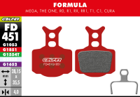 Galfer GALFER Brake Pad FD451 Advanced "Formula The One / RO / R1 / RX / Mega", rot